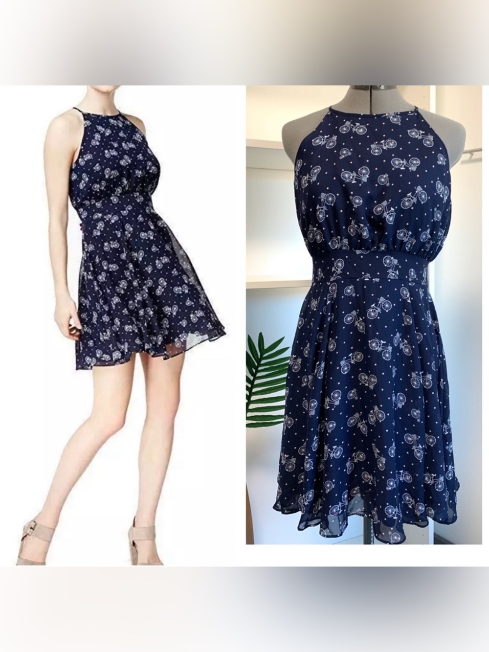 Maison Jules Bicycle Print Dress